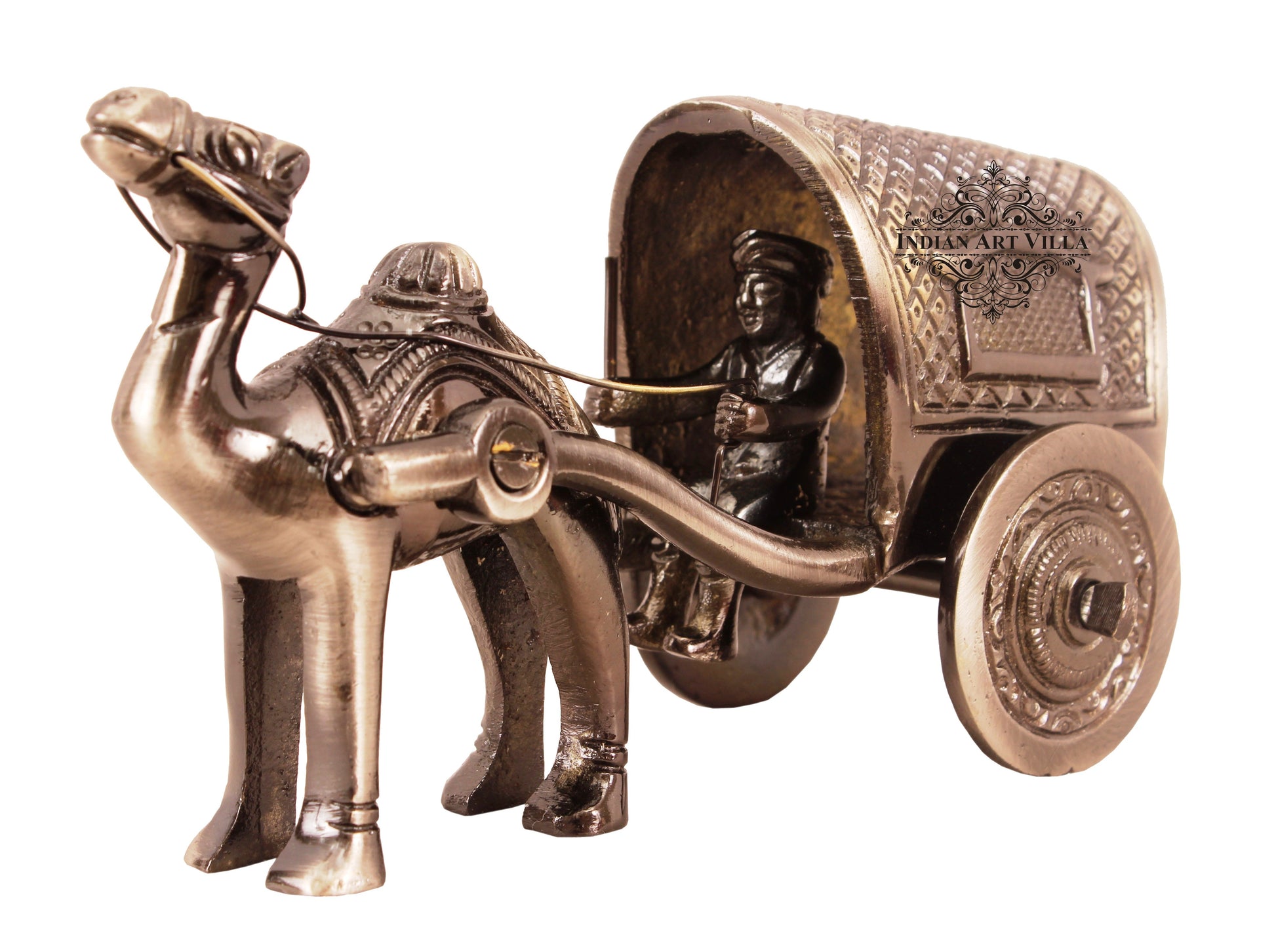 Brass Black Polished Camel Cart