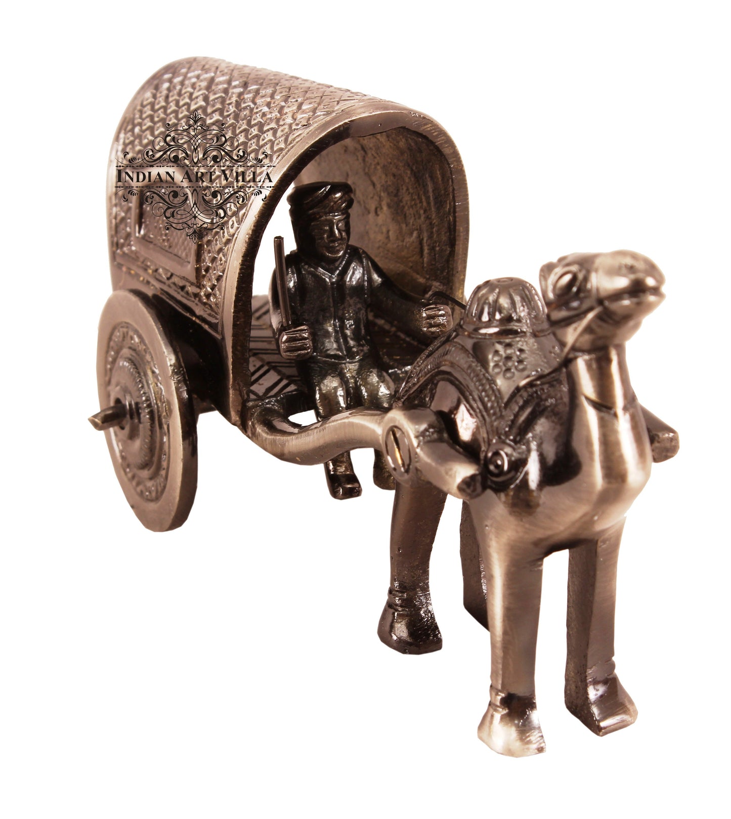 Brass Black Polished Camel Cart