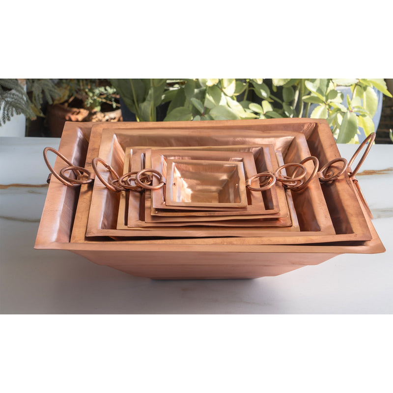 Pure Copper Hawan Kund With Handle On Both Side, For Yagya, Hawan & Poojan Purpose