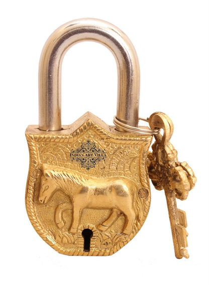 Pure Brass Horse Design Lock With 2 Key