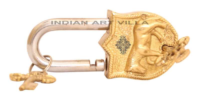 Pure Brass Horse Design Lock With 2 Key