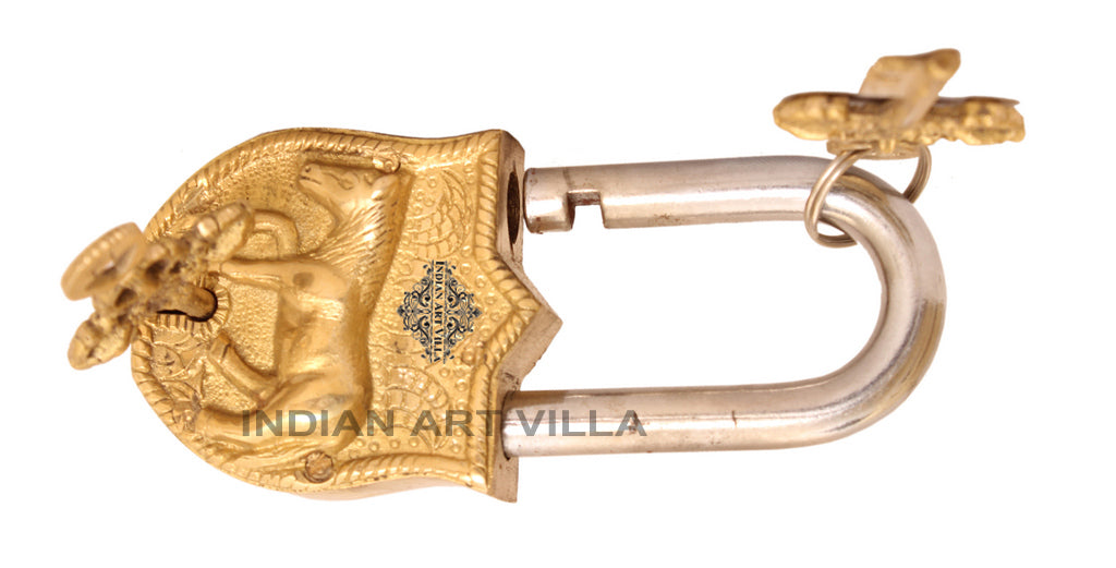 Pure Brass Horse Design Lock With 2 Key