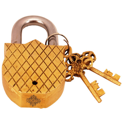 Pure Brass Train Engine Design Lock with 2 Keys