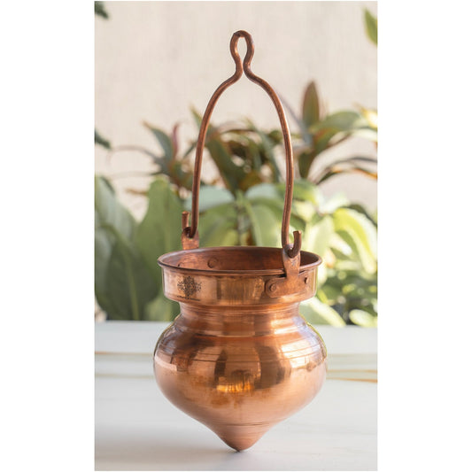 Pure Copper Shiv Ji Jal Dhara Container, Shivling Abhishekam, Temple Home