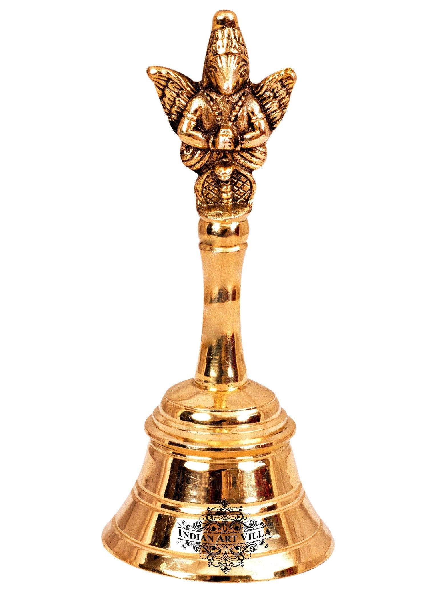 Shri Garuda Design Brass Pooja Ghanti Bell, Poojan Temple , Religious and Spiritual Item