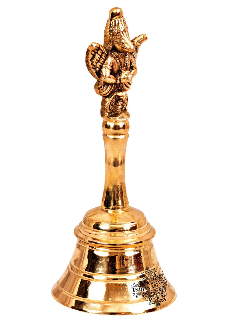 Shri Garuda Design Brass Pooja Ghanti Bell, Poojan Temple , Religious and Spiritual Item