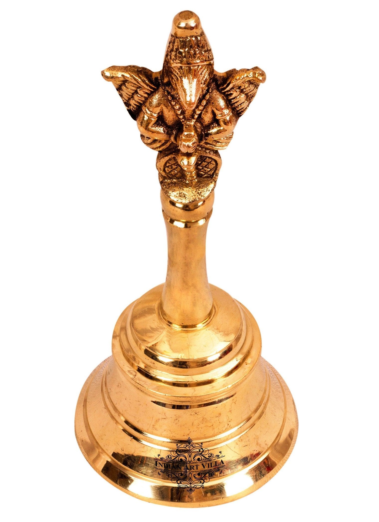 Shri Garuda Design Brass Pooja Ghanti Bell, Poojan Temple , Religious and Spiritual Item