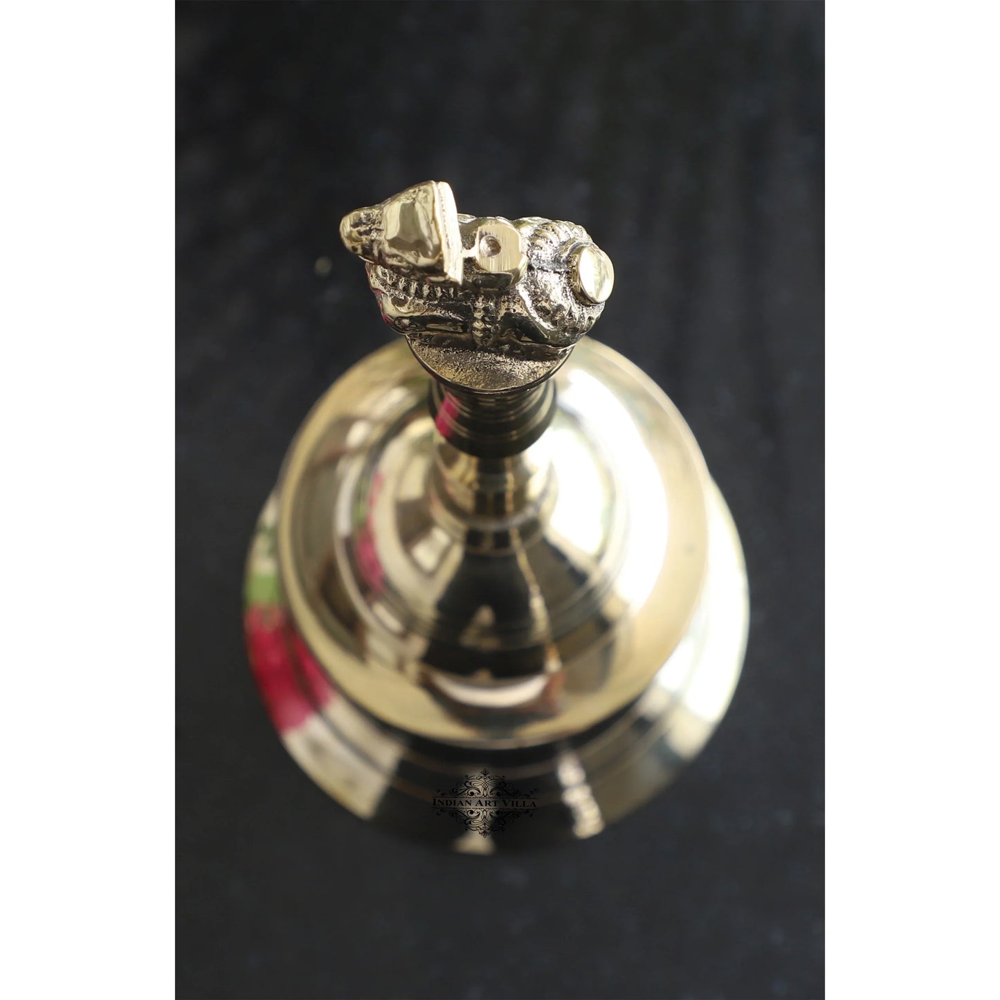 Brass Handmade Designer Pooja Bell, Ghanti, Nandi Cow Design, Spiritual Item
