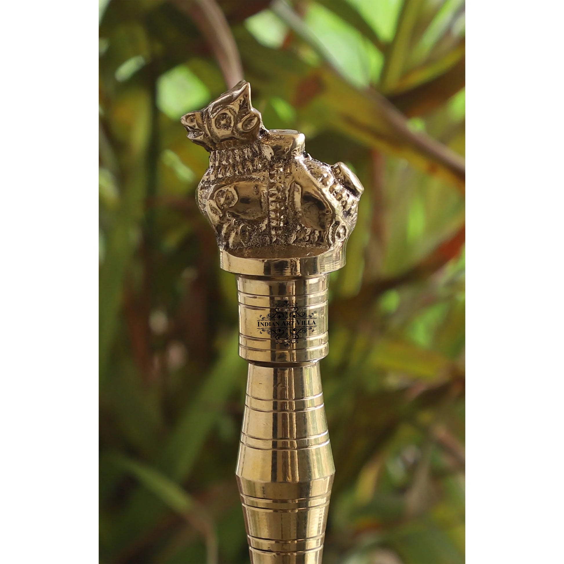 Brass Handmade Designer Pooja Bell, Ghanti, Nandi Cow Design, Spiritual Item