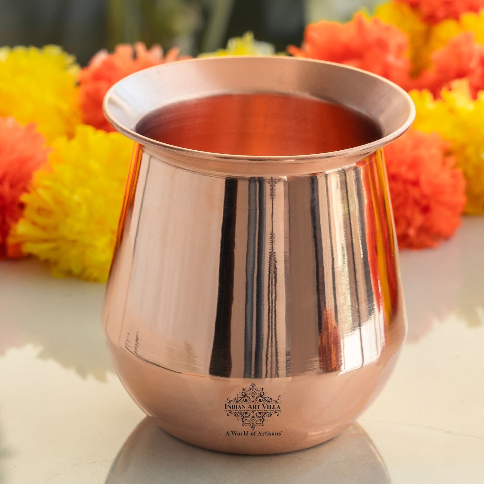 Plain Copper Lota Kalash Pot, Pooja Temple Home Office