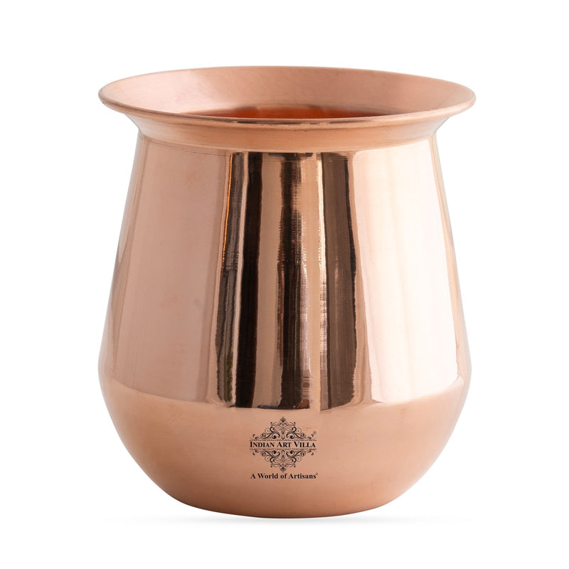 Plain Copper Lota Kalash Pot, Pooja Temple Home Office