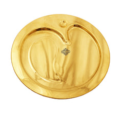 Pure Brass Om Design Pooja Thali Religious Spiritual Item