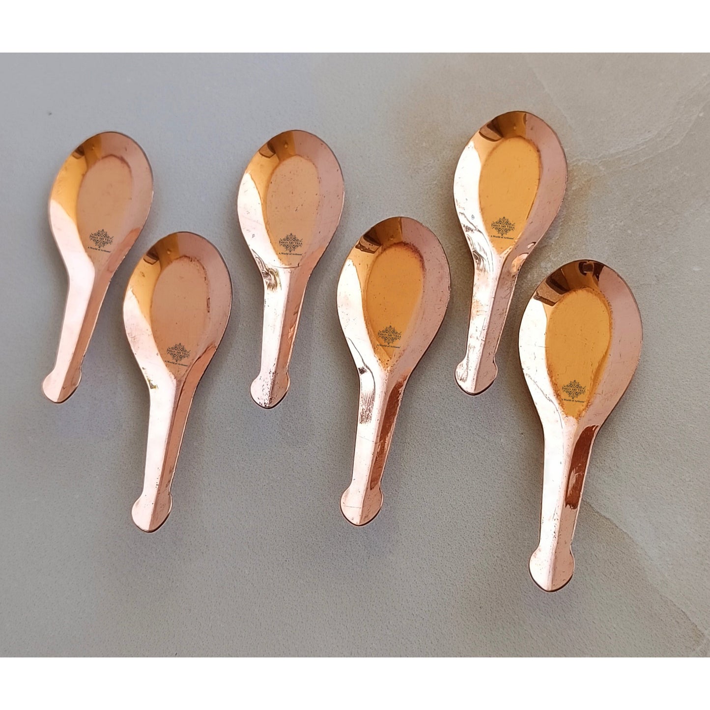 Handcrafted Pure Copper Masala Spoon – Elegant & Traditional Spice Serving Spoon