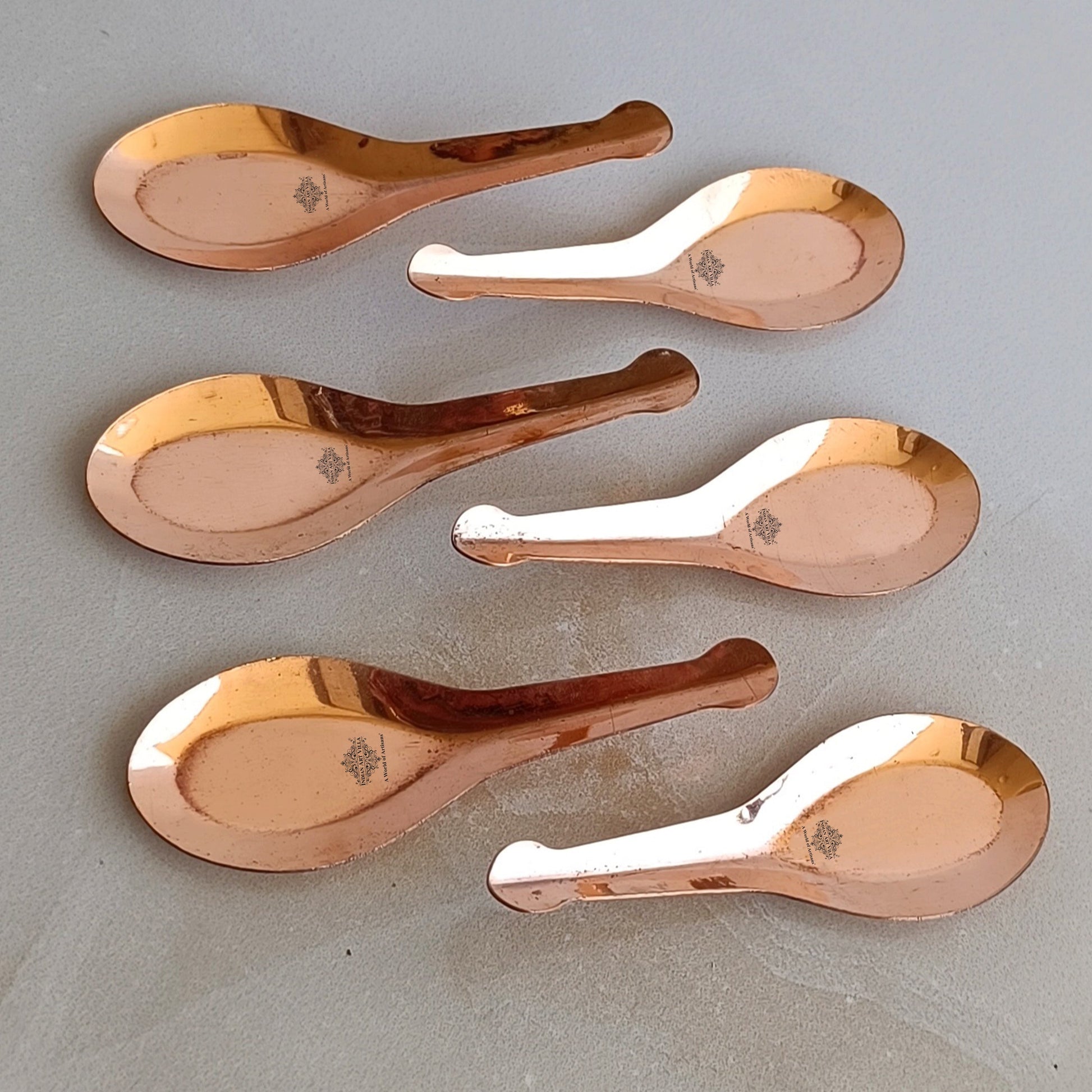 Handcrafted Pure Copper Masala Spoon – Elegant & Traditional Spice Serving Spoon