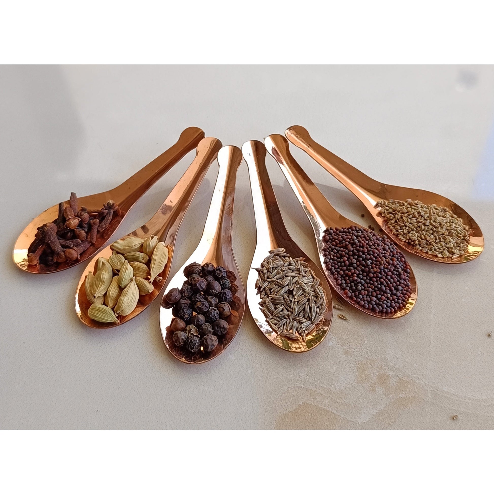 Handcrafted Pure Copper Masala Spoon – Elegant & Traditional Spice Serving Spoon