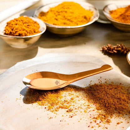 Handcrafted Pure Copper Masala Spoon – Elegant & Traditional Spice Serving Spoon