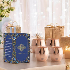 Pure Copper Round Shaped Glass  550 ml