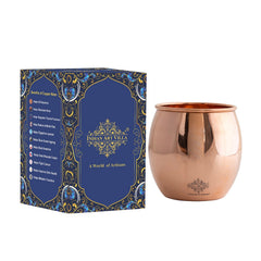 Pure Copper Round Shaped Glass  550 ml