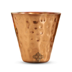 Copper Shot Glass With Hammered Design, Barware & Drinkware for Home, Hotel 7 Restaurents, Volume-70 ML