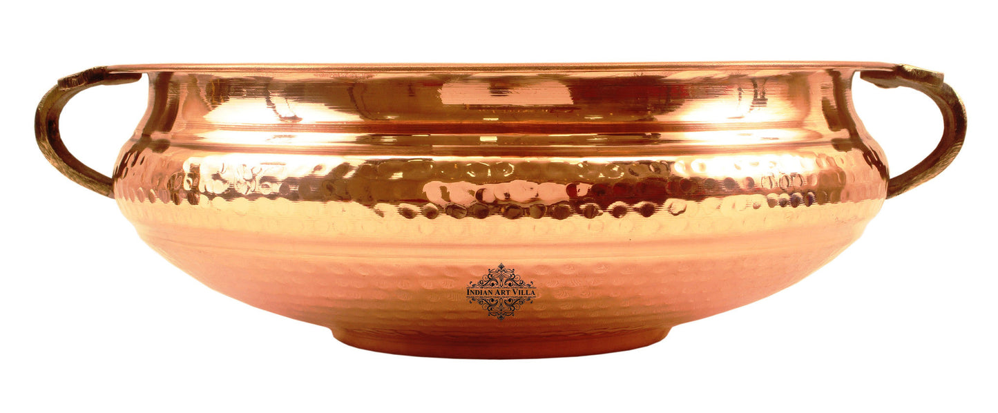 Pure Copper Hammered Design Urli/Decorative Bowl/Decorative Platter, Home Décor & Festive Item