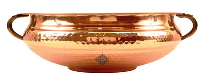 Pure Copper Hammered Design Urli/Decorative Bowl/Decorative Platter, Home Décor & Festive Item