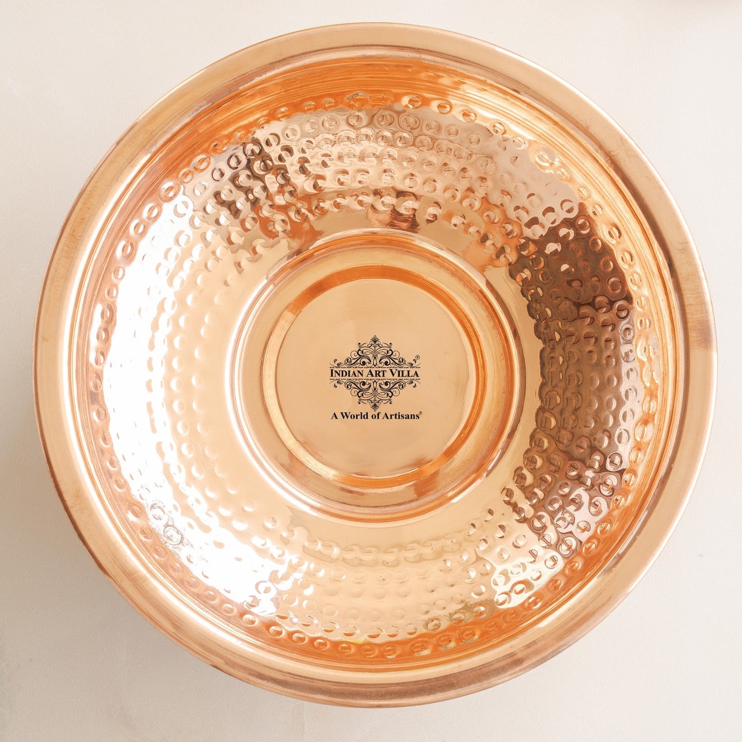 Pure Copper Urli with Hammered Design- Home Decor 25 cm