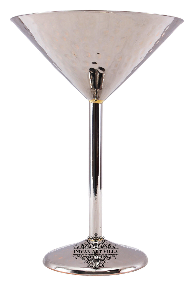 Pure Steel Hammered Design Champagne Cocktail Glass 250 ML