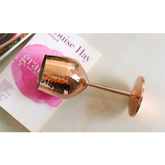 Pure Steel with Copper Plated Hammered Cocktail Glass Barware 350 ML