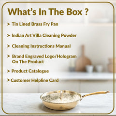 Pure Brass Sauce Pan with Lid, Handle and Tin Lining Inside