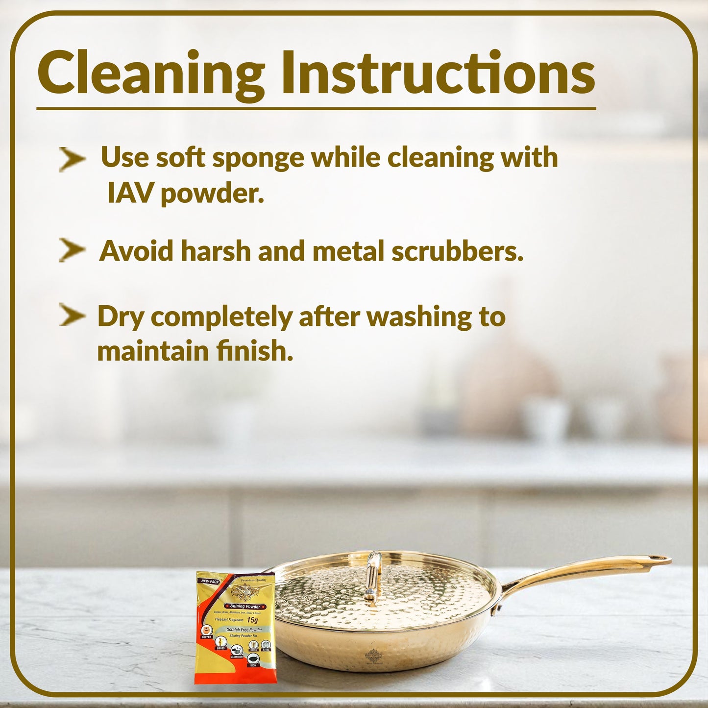 Pure Brass Sauce Pan with Lid, Handle and Tin Lining Inside