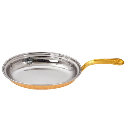 Pure Steel Copper pan Oval shape Hammered Design Serving Dishes Tableware