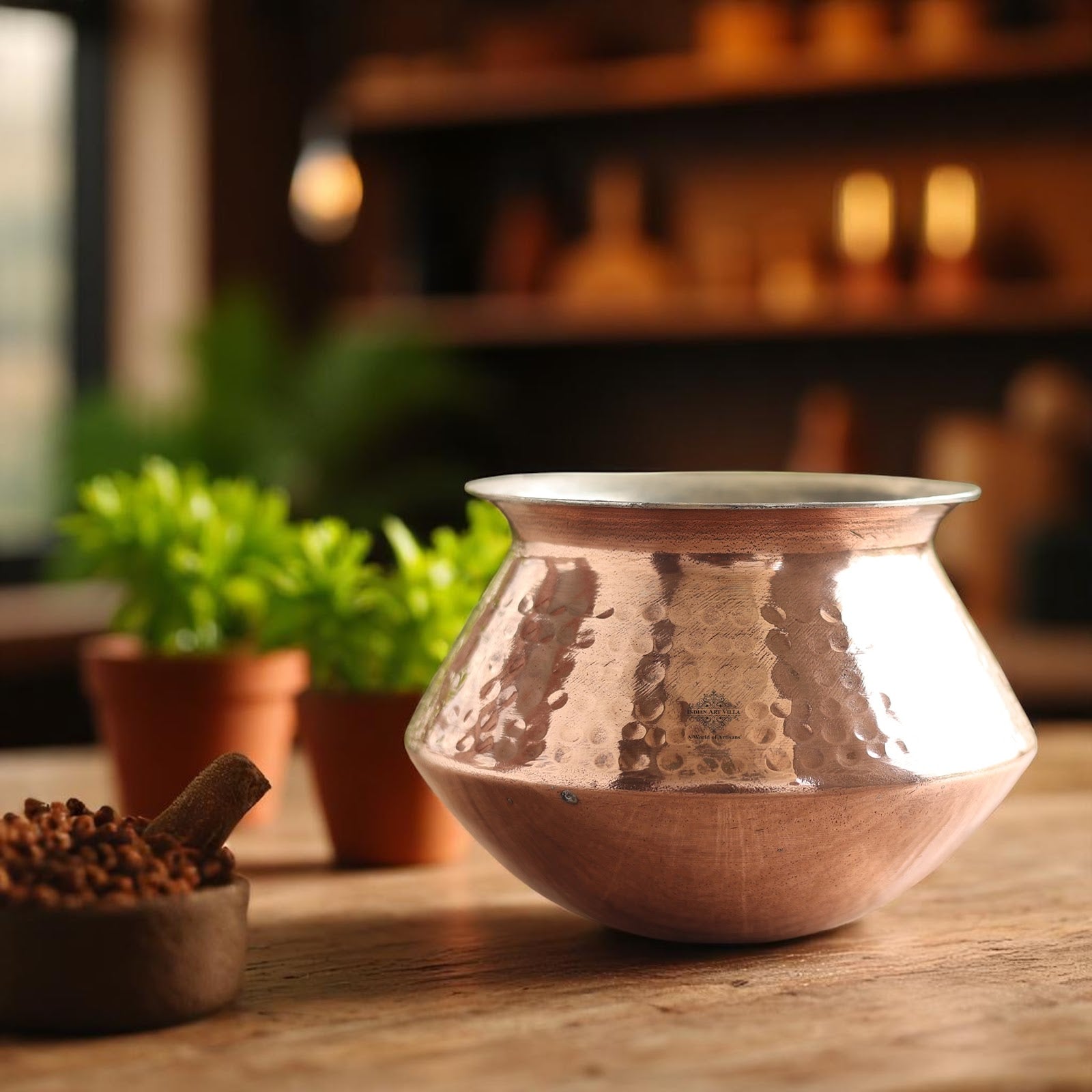 Copper Handi / Degchi With Inside Tin Lining, Cookware & Serveware