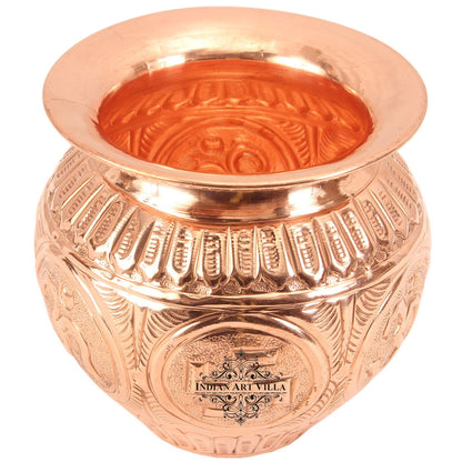 Copper Handmade Swastik Design Lota Kalash