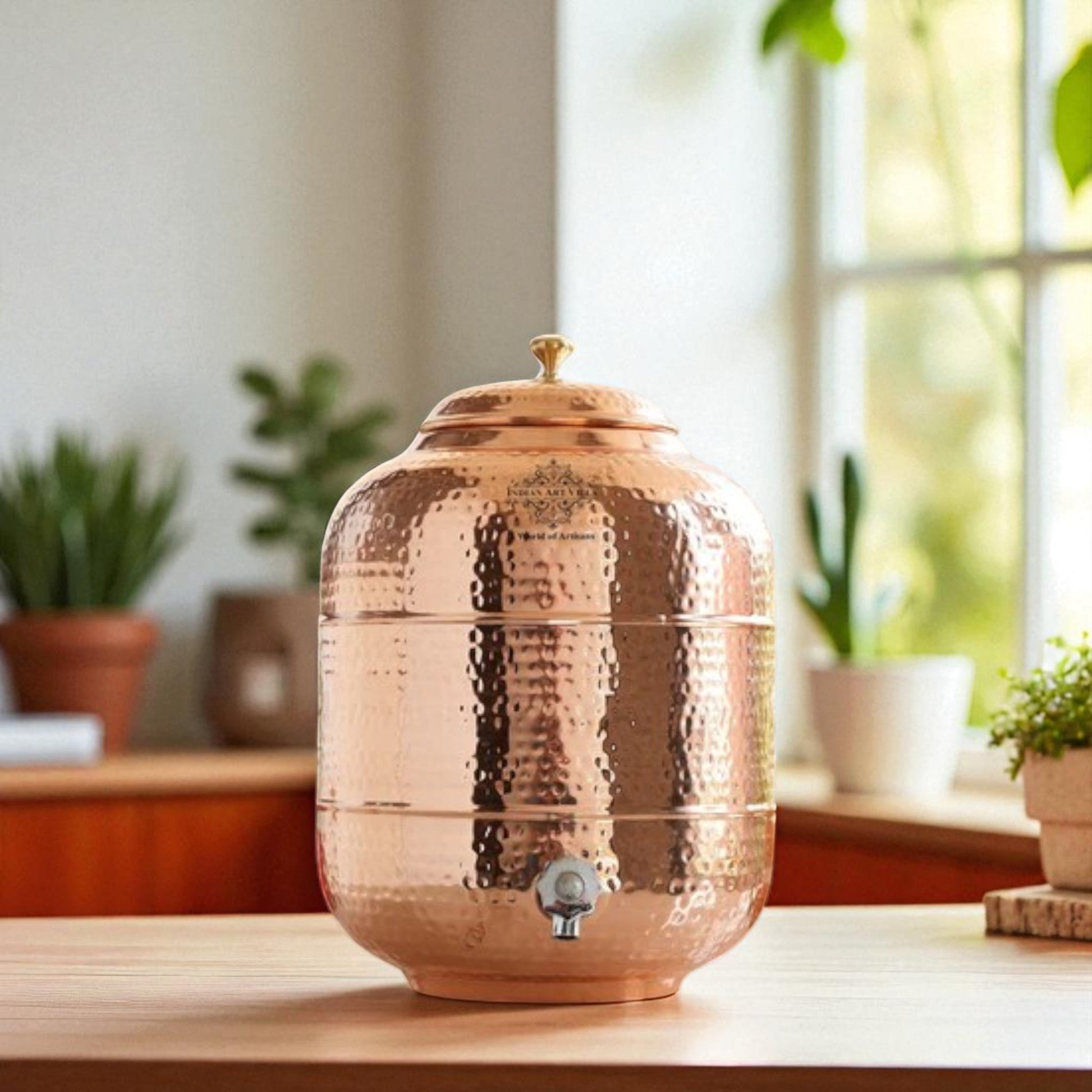 Handmade Pure Copper Water Pot Tank Dispenser | Storage, Drinkware