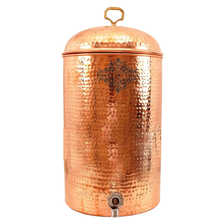 Copper Hammerd Design Joint Free Leak Proof Water Pot
