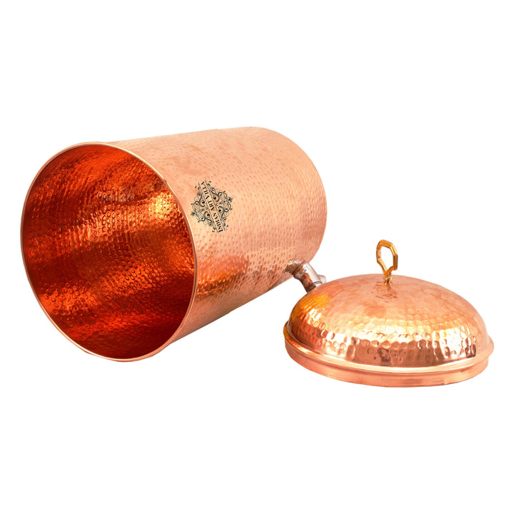 Copper Hammerd Design Joint Free Leak Proof Water Pot