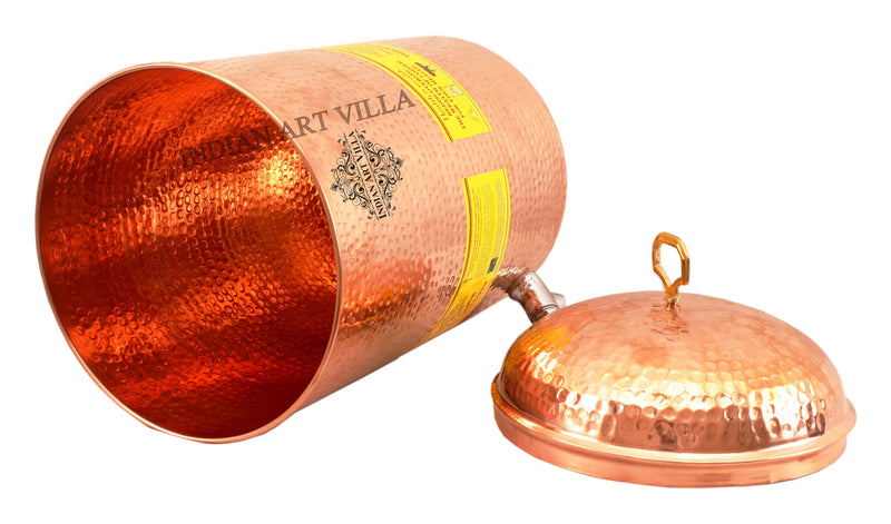 Copper Hammerd Design Joint Free Leak Proof Water Pot