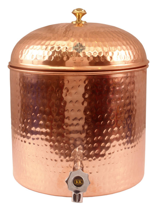 Copper Hammerd Design Joint Free Leak Proof Water Pot
