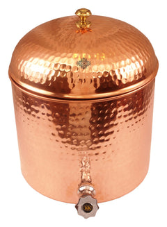 Copper Hammerd Design Joint Free Leak Proof Water Pot