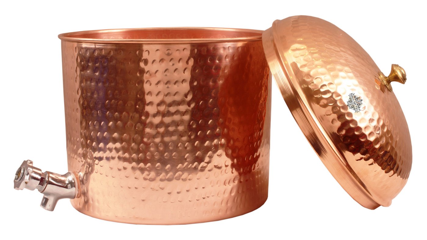 Copper Hammerd Design Joint Free Leak Proof Water Pot