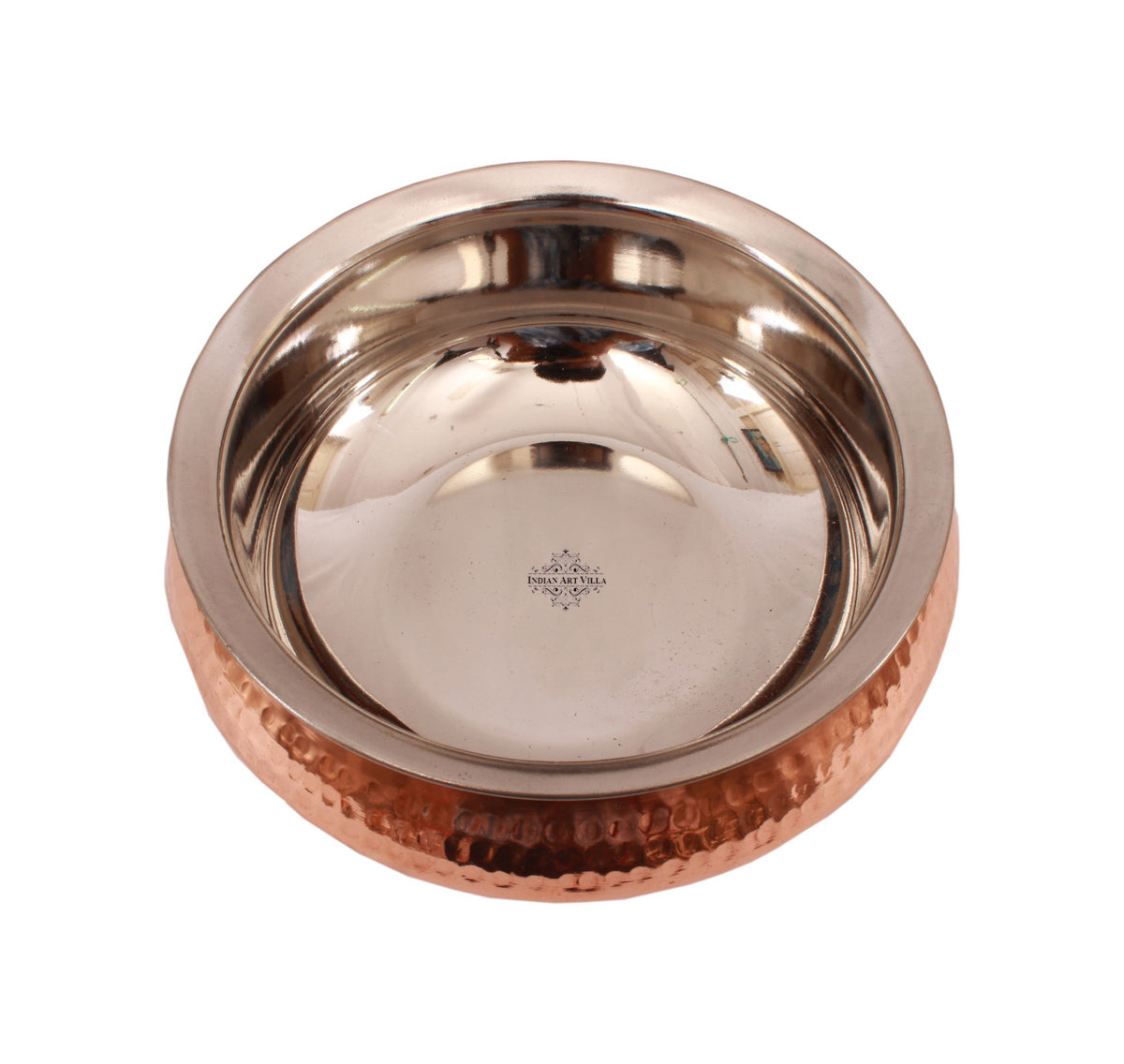 Steel Copper Handi With Hammered Design - Tableware & Serveware