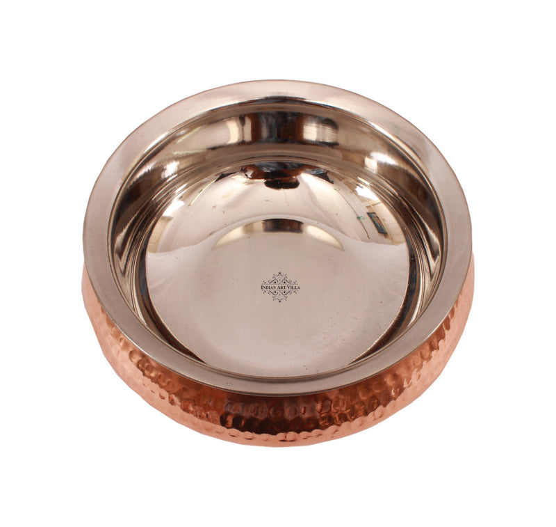 Steel Copper Handi With Hammered Design - Tableware & Serveware
