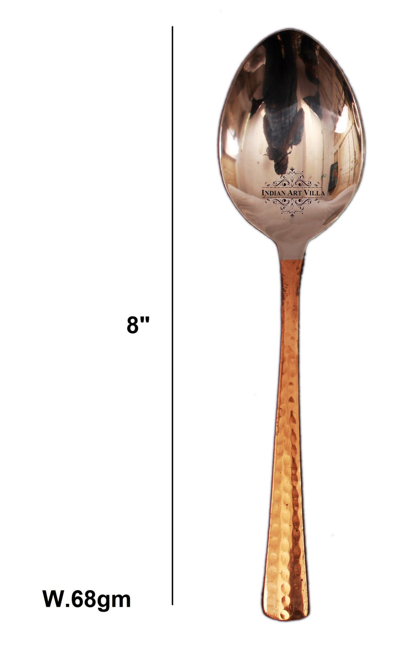 Pure Steel Copper Hammered Spoon 18 CM Length