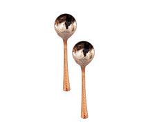 Steel Copper Soup Spoon, Flatware, Tableware Home Hotel Restaurant, Length 17.78 cm