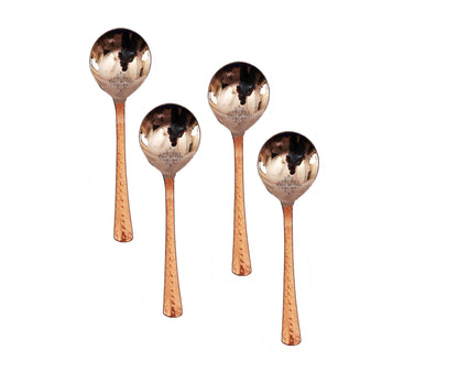 Steel Copper Soup Spoon, Flatware, Tableware Home Hotel Restaurant, Length 17.78 cm