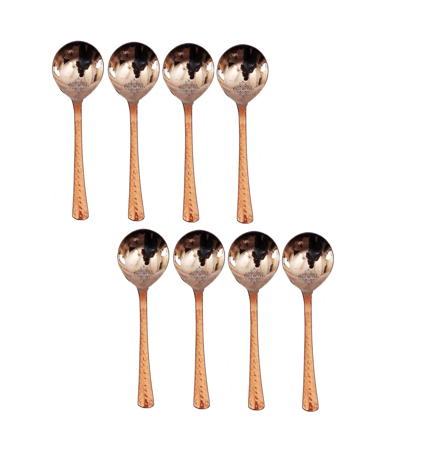 Steel Copper Soup Spoon, Flatware, Tableware Home Hotel Restaurant, Length 17.78 cm