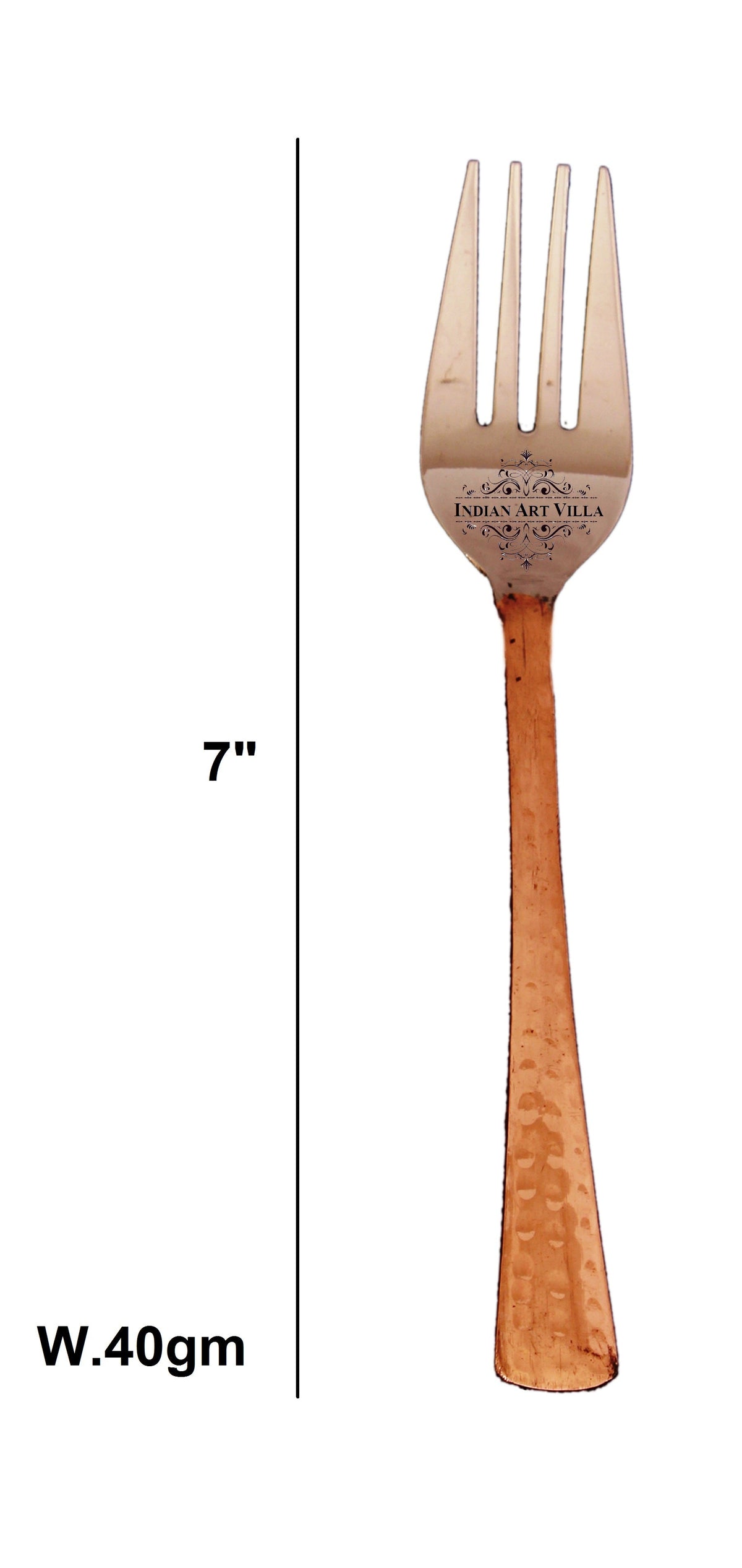 Steel Copper Desert Fork- Hammered Design