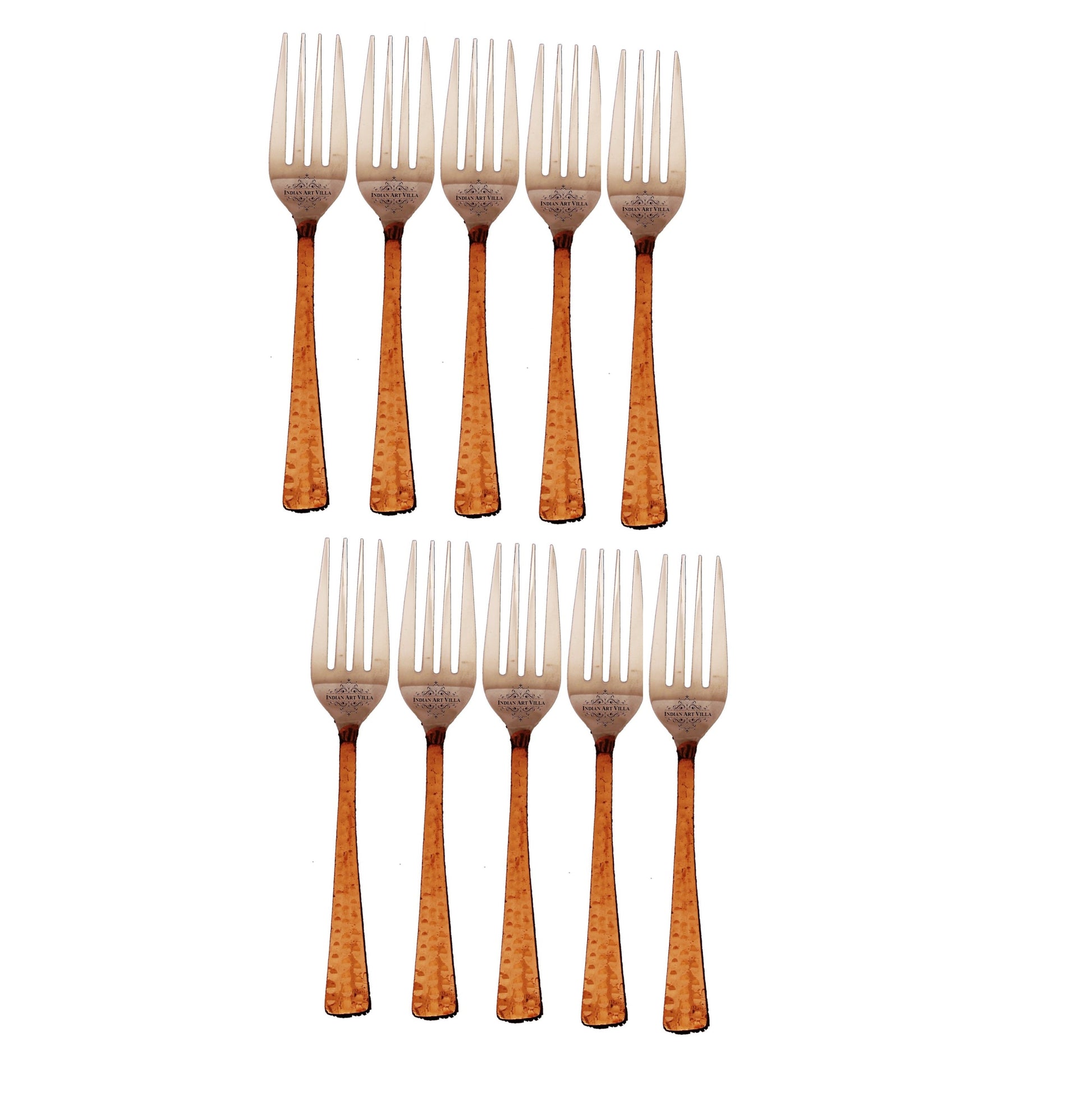 Steel Copper Table Fork, Flatware, Tableware Home Hotel Restaurant, Length 20cm