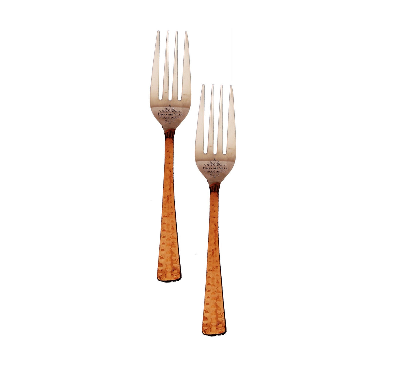 Steel Copper Table Fork, Flatware, Tableware Home Hotel Restaurant, Length 20cm