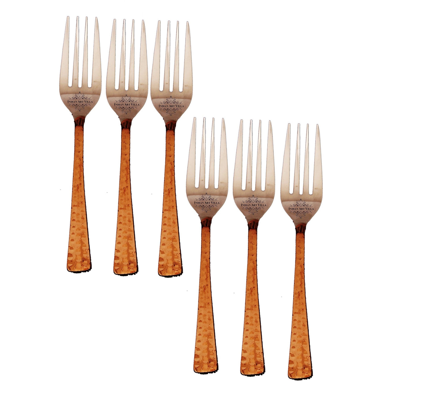 Steel Copper Table Fork, Flatware, Tableware Home Hotel Restaurant, Length 20cm